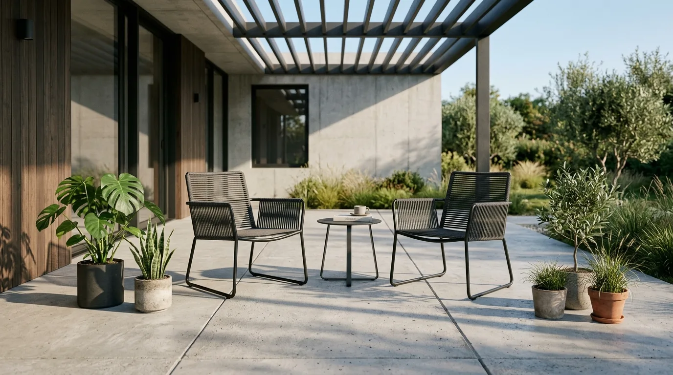 Minimalist Concrete Patio